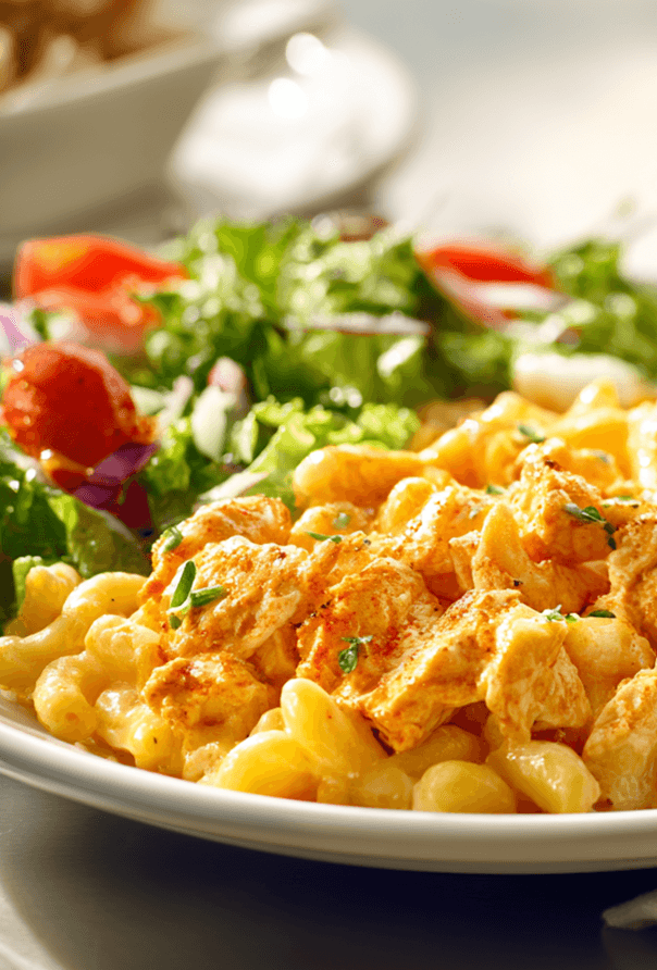 Person eating prepared meal